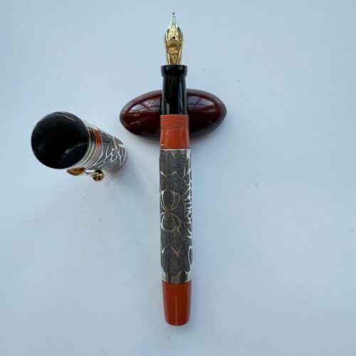Bexley X Ariel Kullock Fountain Pen, Sterling Silver “Spider” Overlay
