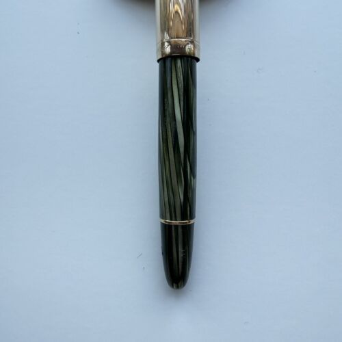 Montblanc 642 Green Striated Celluloid, 1950s, Near Mint Condition