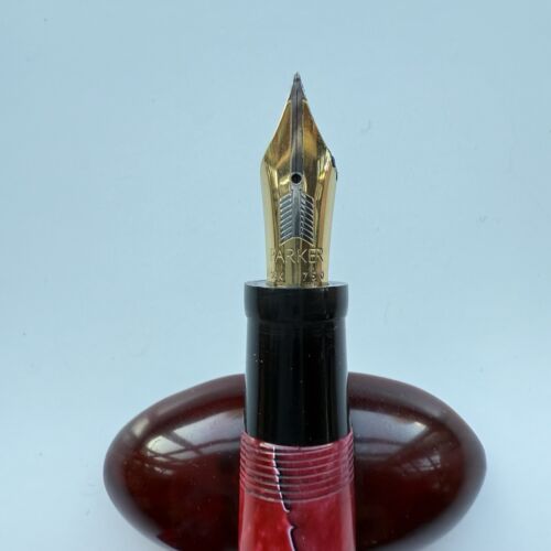 Custom Parker Duofold Red Swirl Acrylic