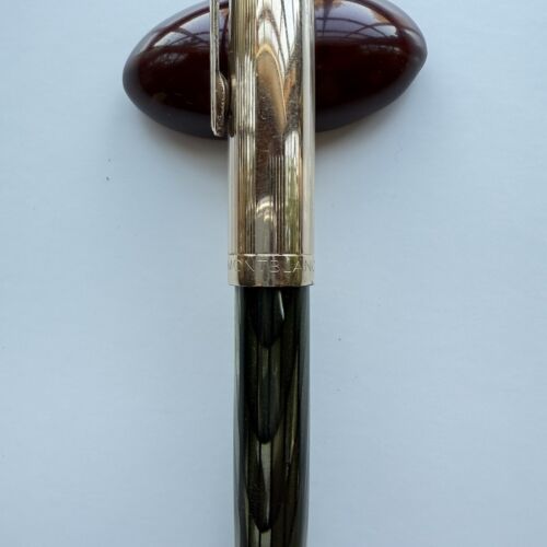Montblanc 642 Green Striated Celluloid, 1950s, Near Mint Condition