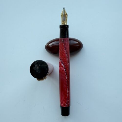 Custom Parker Duofold Red Swirl Acrylic