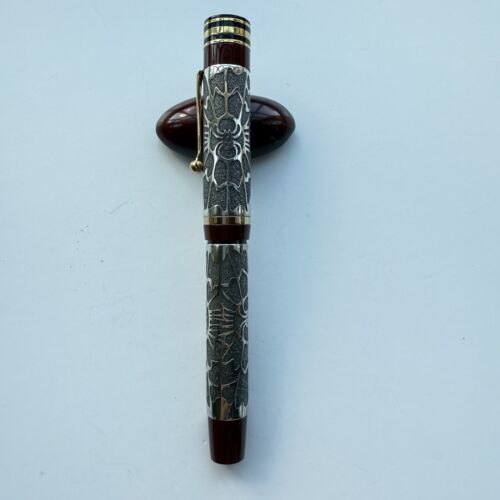 Bexley X Ariel Kullock Fountain Pen, Sterling Silver “Spider” Overlay