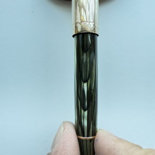 Montblanc 642 Green Striated Celluloid, 1950s, Near Mint Condition