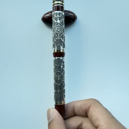 Bexley X Ariel Kullock Fountain Pen, Sterling Silver “Spider” Overlay