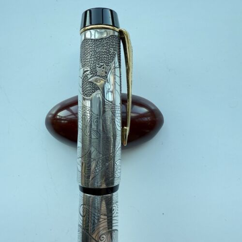 Ariel Kullock Parker Duofold Sterling Silver Overlay “Nature” Motif Handmade