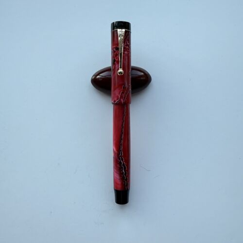 Custom Parker Duofold Red Swirl Acrylic