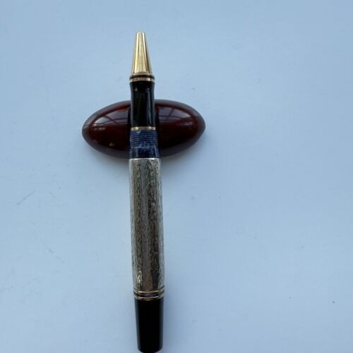 Ariel Kullock Parker Duofold Sterling Silver Handmade Overlay  Rollerball 