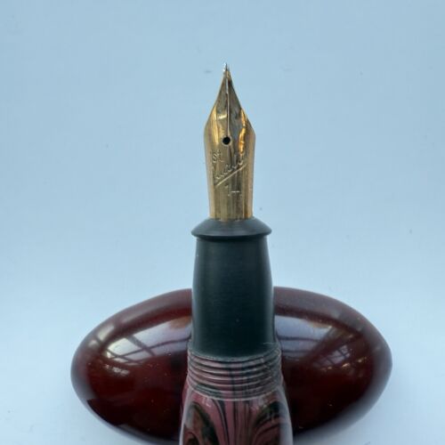 Aileron Red Ripple Ebonite Flex Pen 