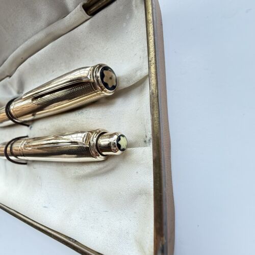 Montblanc 744 Fountain Pen + Pencil By Set- Excellent Cond.