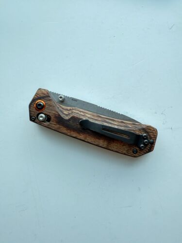Benchmade  Grizzly Creek, 3.49" CPM-S30V Blade, Wood Handle W/ Clip