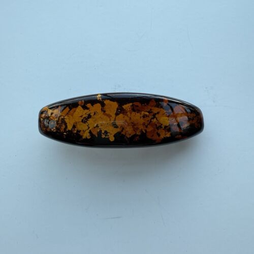 Urushi 24K Gold Flake Hair Barrette, Made In Japan