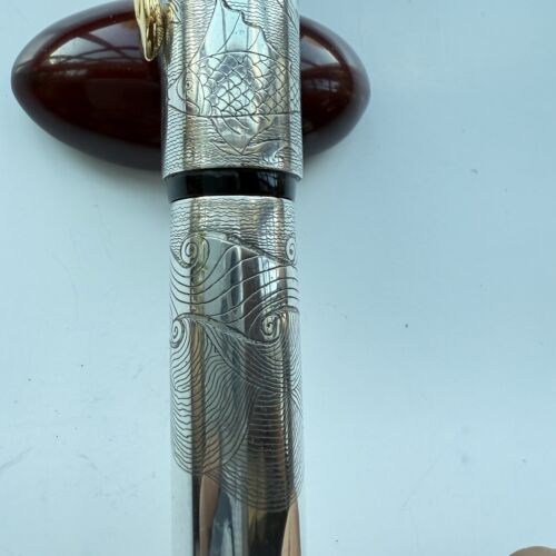 Ariel Kullock Parker Duofold Sterling Silver Overlay “Nature” Motif Handmade