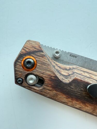 Benchmade  Grizzly Creek, 3.49" CPM-S30V Blade, Wood Handle W/ Clip