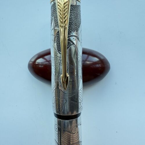 Ariel Kullock Parker Duofold Sterling Silver Overlay “Nature” Motif Handmade