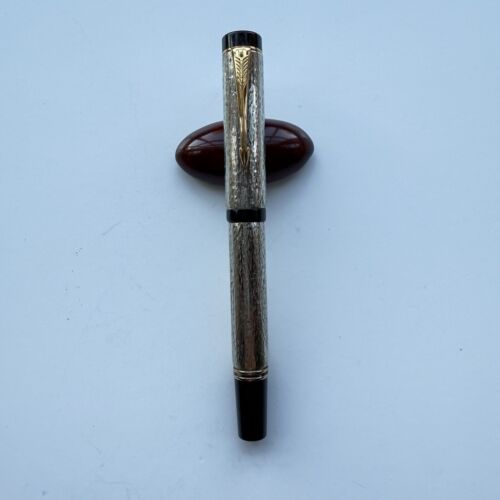Ariel Kullock Parker Duofold Sterling Silver Handmade Overlay  Rollerball 